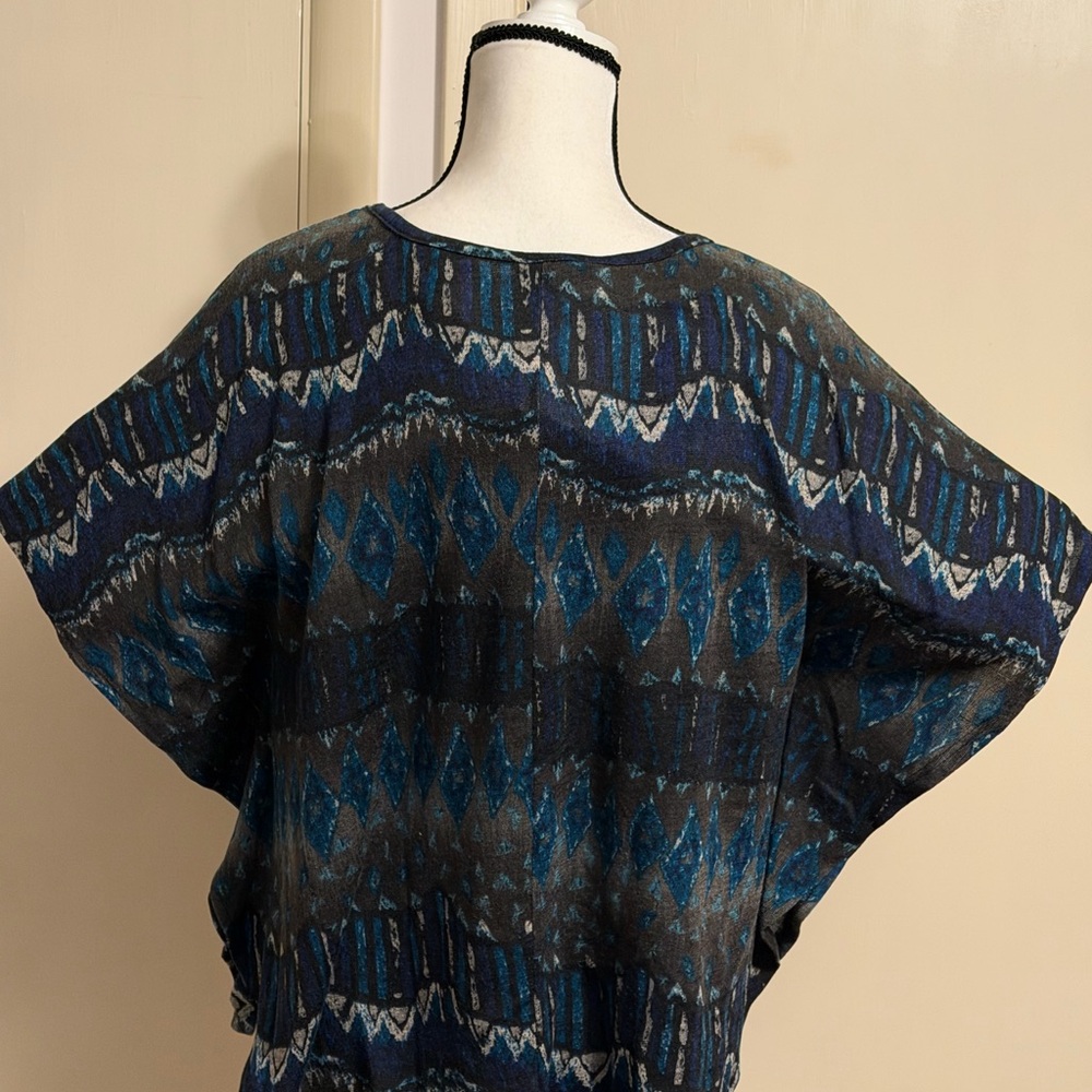 Butterfly Top Carole Little (L) Turquoise & Brown - Picture 7 of 7